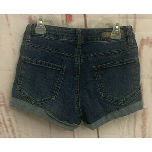 Dollhouse Andie Womens Button Front Shortie Shorts Size 1 Cuffed Distressed